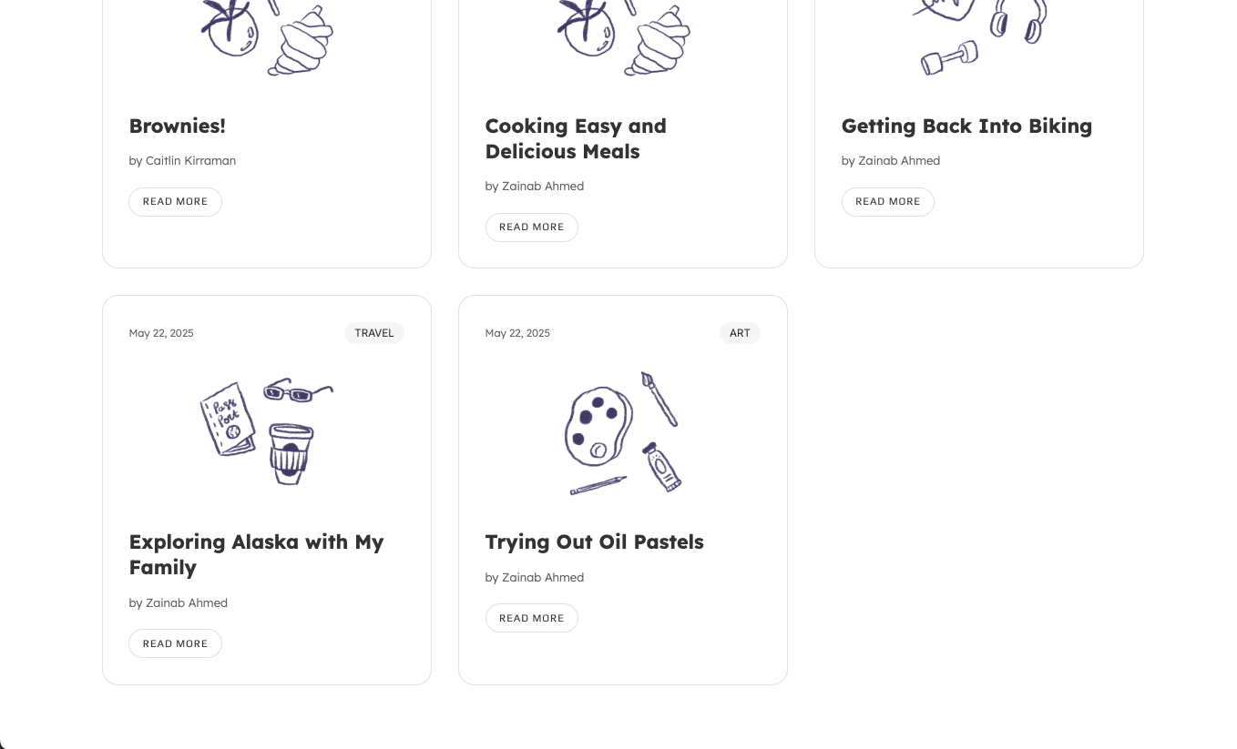 Hobby Blog site screenshot 4